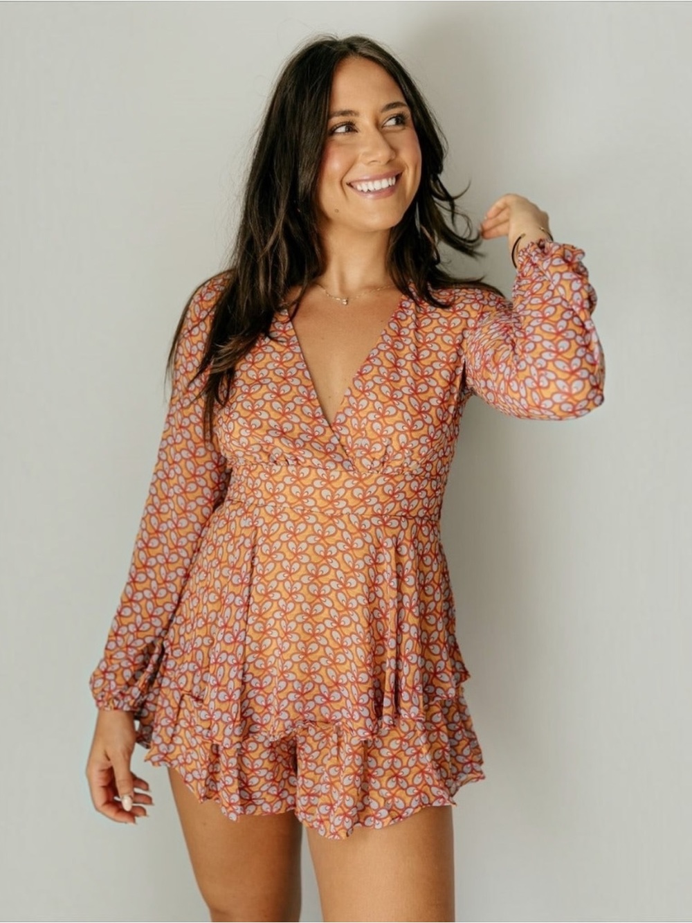Addie Floral Romper Dress Size Small